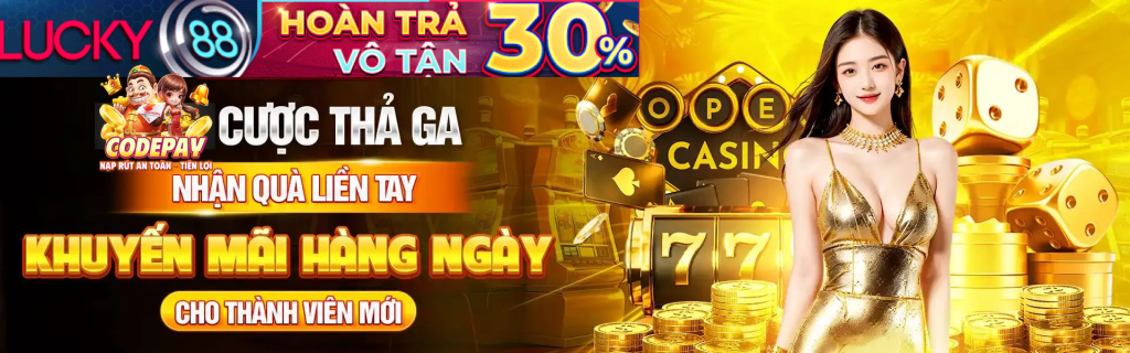 Banner quảng cáo Lucky88 tại Bongdalu818